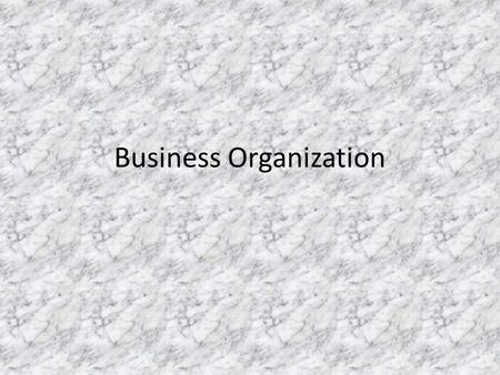 Business Organization. Sole Proprietorship The sole proprietorship is the simplest business form under which one can operate a business. The sole proprietorship.