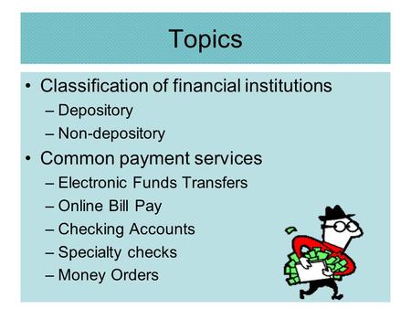 Topics Classification of financial institutions