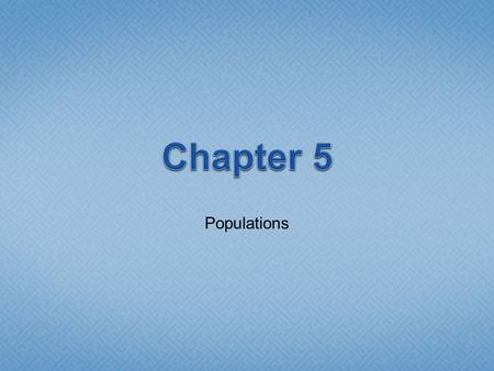 Populations.  Why is it important to study populations?  What is the difference between exponential growth and logistic growth?  What factors affect.