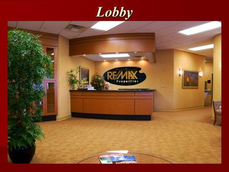 Lobby. Conference Rooms 11 Total Conference Rooms 3 Closing 6 Portable Classrooms w/ projector screen 2 Presentation Rooms w/ plasma TV's.