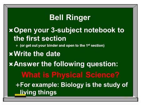 What is Physical Science?