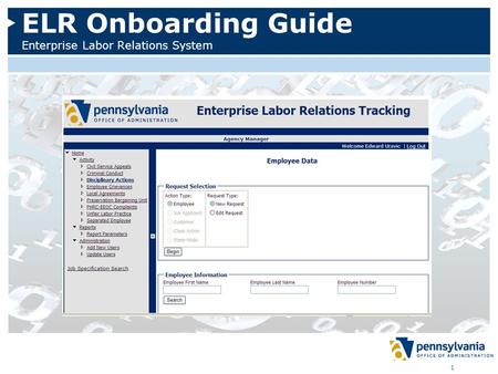 1 ELR Onboarding Guide Enterprise Labor Relations System.