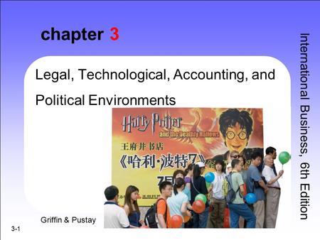 chapter 3 Legal, Technological, Accounting, and Political Environments