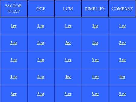 2 pt 3 pt 4 pt 5pt 1 pt 2 pt 3 pt 4 pt 5 pt 1 pt 2pt 3 pt 4pt 5 pt 1pt 2pt 3 pt 4 pt 5 pt 1 pt 2 pt 3 pt 4pt 5 pt 1pt FACTOR THAT GCFLCMSIMPLIFYCOMPARE.