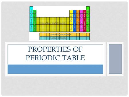 PROPERTIES OF PERIODIC TABLE. GROUP 1:ALKALI METALS HTTPS://WWW.YOUTUBE.COM/WATCH?V=UIXXJTJPVXK HTTPS://WWW.YOUTUBE.COM/WATCH?V=UIXXJTJPVXK Group 1- all.