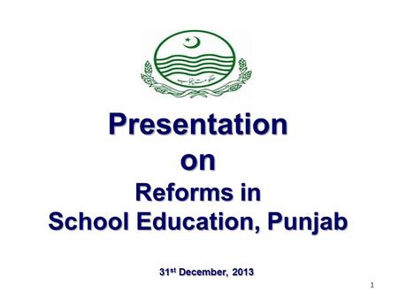 Reforms in School Education, Punjab