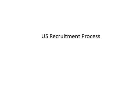 US Recruitment Process. Contents In the following slides we will study  What is the recruitment process in US Staffing  How to understand the requirement.