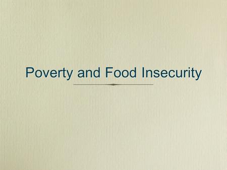 Poverty and Food Insecurity. Poverty in Wisconsin.