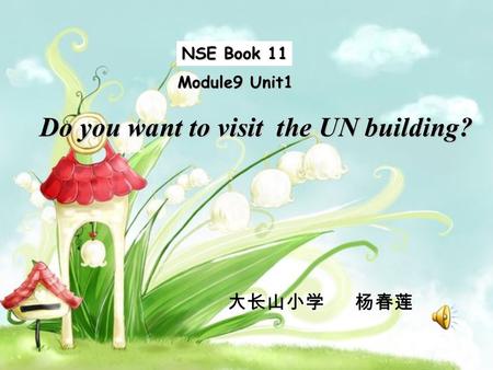 NSE Book 11 Module9 Unit1 Do you want to visit the UN building? 大长山小学 杨春莲.