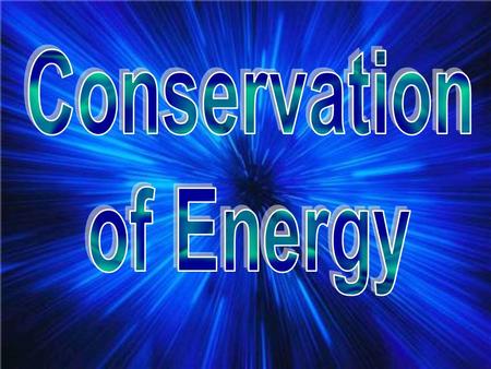 Types of Energy The Law of Conservation of Energy Magnetism & Electricity Conservation of Energy Types of Energy Transfer Energy & Work Simple Machines.