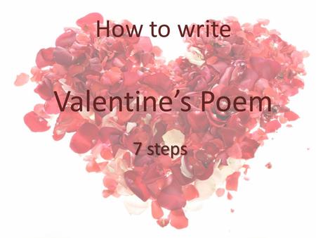 How to write Valentine’s Poem