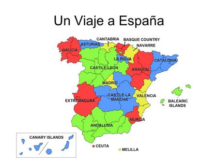 Un Viaje a España. Primera parte (en grupos) Working in groups of 2or 3, plan a 5 day trip to España! –It can be any time within the next year. Dates.