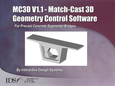 MC3D V1.1 - Match-Cast 3D Geometry Control Software