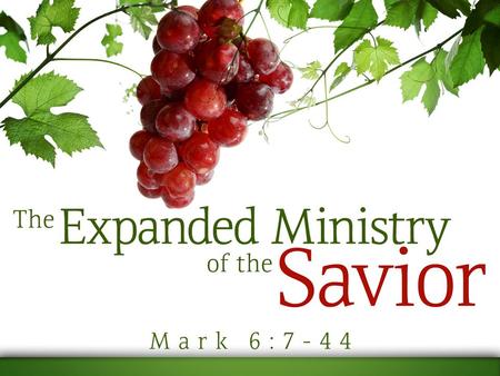 “Jesus Feeds the Five Thousand” “The apostles returned to Jesus and told him all that they had done and taught. And he said to them, ‘Come away by yourselves.