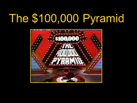 The $100,000 Pyramid. Six of One, Half a Dozen of the Other Where There’s a Will Little Engine That Could Type Casting Worth a Thousand Words Classical.