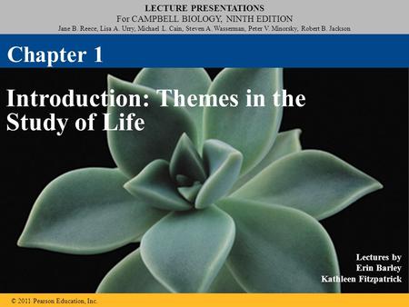 LECTURE PRESENTATIONS For CAMPBELL BIOLOGY, NINTH EDITION Jane B. Reece, Lisa A. Urry, Michael L. Cain, Steven A. Wasserman, Peter V. Minorsky, Robert.