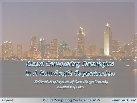 1 aitp-sdCloud Computing Conference 2015www.resdc.net.