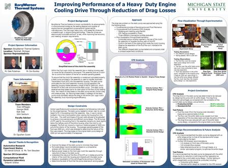 Improving Performance of a Heavy Duty Engine Cooling Drive Through Reduction of Drag Losses Design Recommendations & Future Analysis CFD Analysis It is.