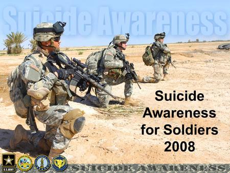 Suicide Awareness for Soldiers 2008. This world, this world is cold But you don't, you don't have to go You're feeling sad you're feeling lonely And no.