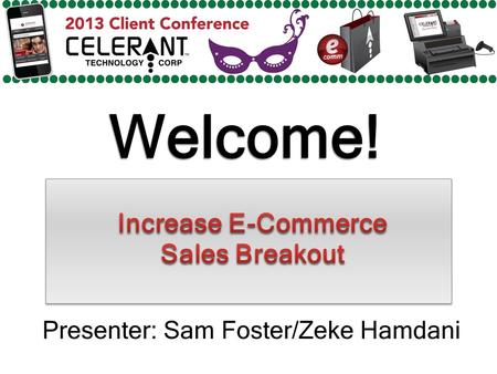 Welcome! Presenter: Sam Foster/Zeke Hamdani. Major Topics To Be Covered In This Presentation Amazon Friendly Data Handling Amazon Errors Amazon Listing.