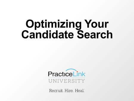 Optimizing Your Candidate Search. Agenda Active vs. Passive Recruitment/Candidates Reasons Candidates Aren’t Responding to Your Job Postings - and How.