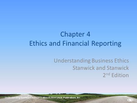 Chapter 4 Ethics and Financial Reporting