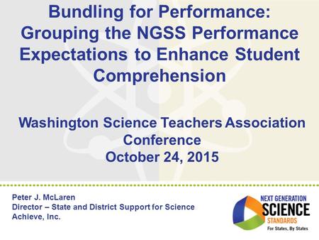 Washington Science Teachers Association Conference October 24, 2015