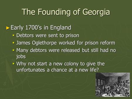 The Founding of Georgia