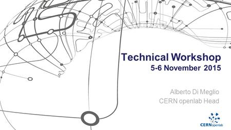 Technical Workshop 5-6 November 2015 Alberto Di Meglio CERN openlab Head.