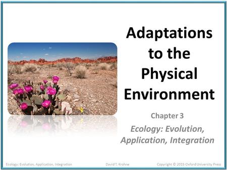 Adaptations to the Physical Environment