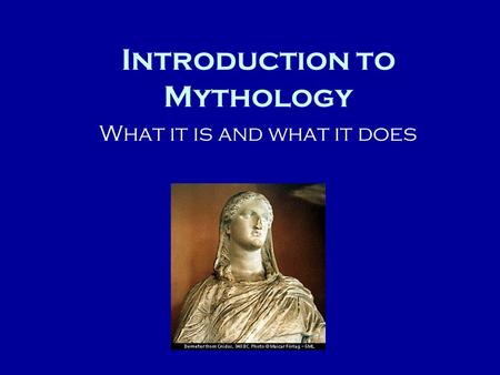 Introduction to Mythology