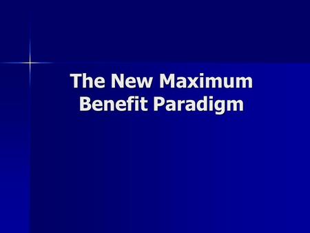 The New Maximum Benefit Paradigm. Common Issues with Other Basins and Other RWQCBs TDS, N and other water quality constituent objectives are common impediments.