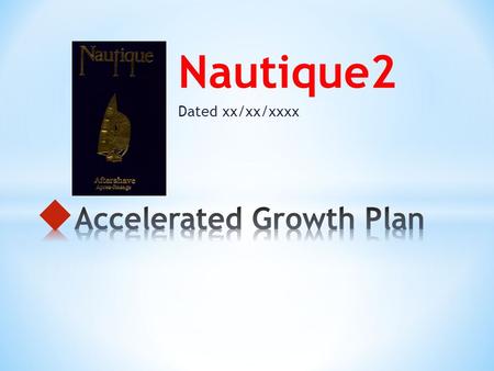 Nautique2 Dated xx/xx/xxxx. 1. Executive Summary 2. Elevator Pitch on what we do (our value proposition) 3. Market and Opportunity 4. What problem do.