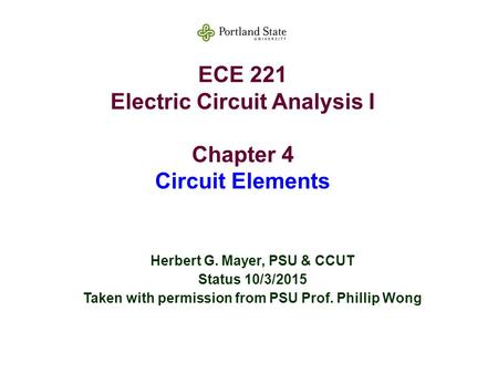 Syllabus Resistor Inductor Capacitor Voltage and Current Sources