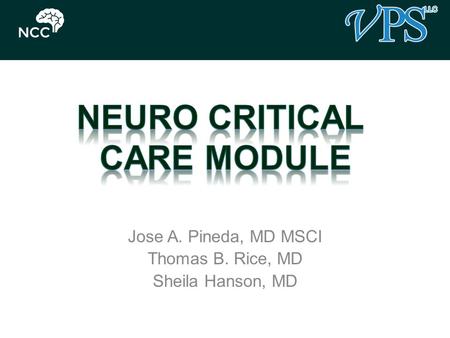 Jose A. Pineda, MD MSCI Thomas B. Rice, MD Sheila Hanson, MD.