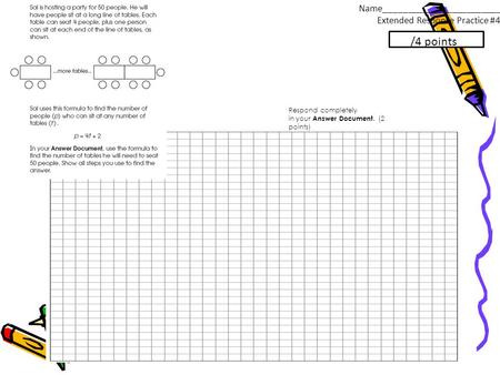 Respond completely in your Answer Document. (2 points) Name________________________ Extended Response Practice #4 /4 points.