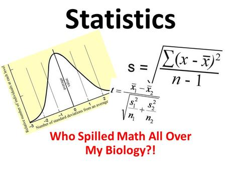 Statistics Who Spilled Math All Over My Biology?!.