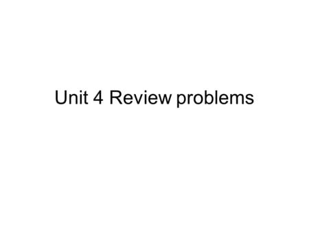 Unit 4 Review problems. Let’s review a little… A sample of 6 science scores is taken from all of the science scores in SEHS. Find the standard deviation.