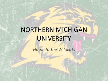 NORTHERN MICHIGAN UNIVERSITY Home to the Wildcats.