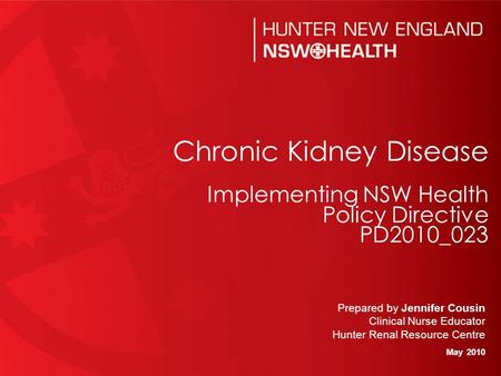 What is PD2010_023 Policy Directive from NSW DOH, 15th April 2010