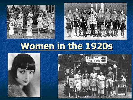 Women in the 1920s. Women in the Home Women were mainly seen as homemakers. Women were mainly seen as homemakers. Girls’ education was aimed at preparing.