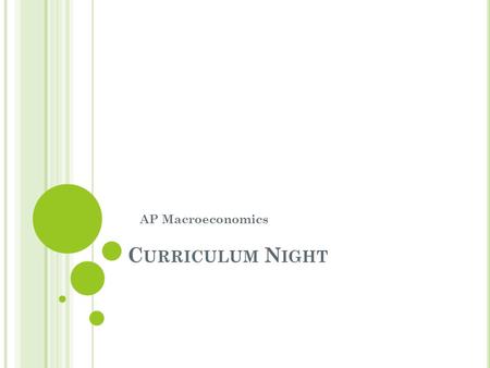 C URRICULUM N IGHT AP Macroeconomics. W HO AM I? Originally from Baltimore, MD 12 years in various supply chain management roles B.S. Transportation and.