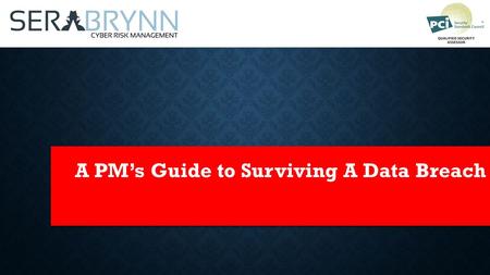 A PM’s Guide to Surviving A Data Breach. Compliance: PCI QSA and PCI Gap Analysis FISMA HIPAA SSAE 16 GLBA, Red Flags Response Incident Response and Disaster.