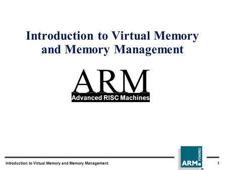 Introduction to Virtual Memory and Memory Management