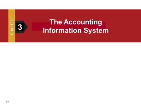 The Accounting Information System 3.