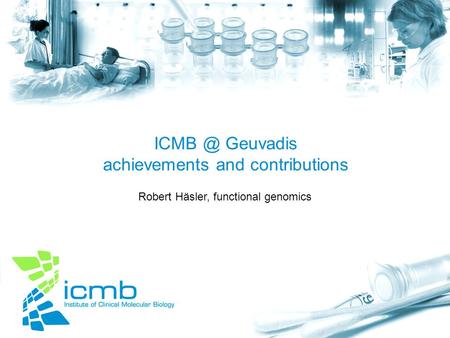 Geuvadis achievements and contributions Robert Häsler, functional genomics.