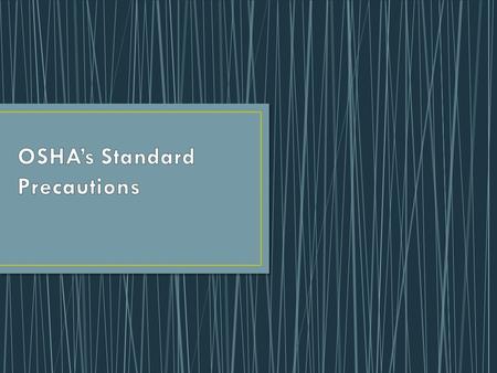 OSHA (Occupational Safety and Health Administration) is a United States agency that was created in 1970 OSHA makes rules for safety in the workplace to.