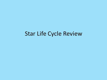 Star Life Cycle Review. Transports energy from the radiative zone to the surface of the sun. Sunspot Corona Photosphere Convective zone.