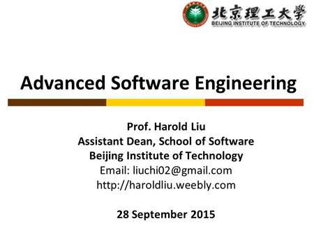 Advanced Software Engineering