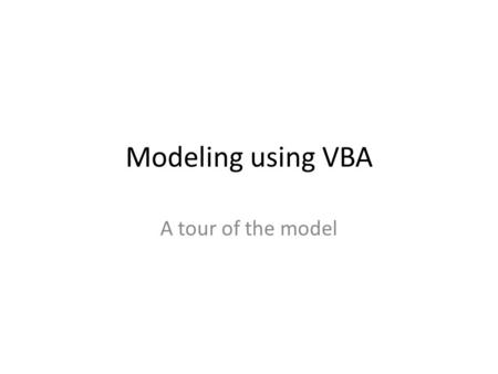 Modeling using VBA A tour of the model. Laplace function In page 13 of the paper.